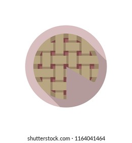 Flat design apple pie