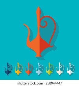 Flat design. Arabic Tea pot