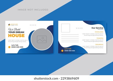 Flat design architecture construction development brochure template