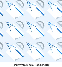 Flat design architecture instruments pattern