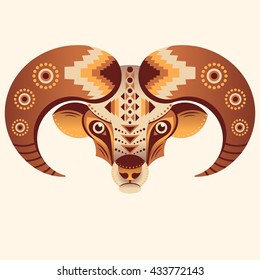 Flat design of aries