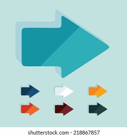 Flat design: arrow
