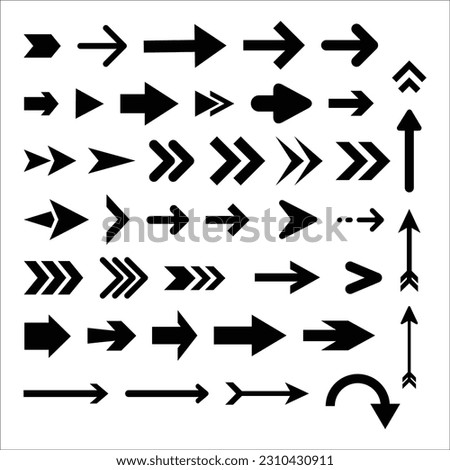 Flat design arrow collection free vector image
