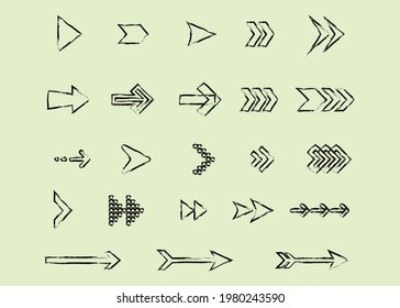 Flat design arrow collection set