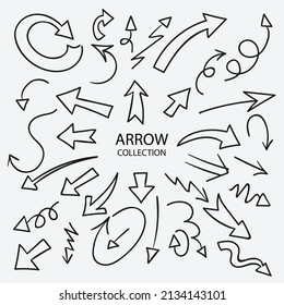 Flat design arrow collection set vector, Colorful arrow set vector