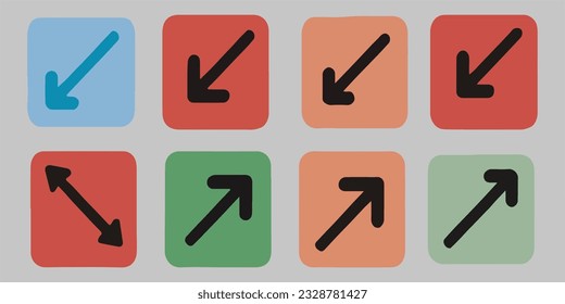 Flat design arrow collection. Variety of arrows icons