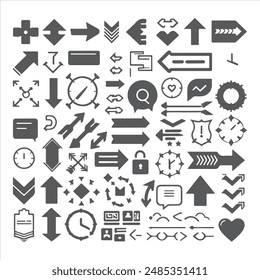 Flat design arrow collection vector
