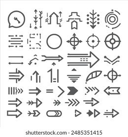 Flat design arrow collection vector