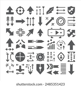 Flat design arrow collection vector