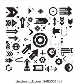 Flat design arrow collection vector