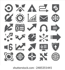 Flat design arrow collection vector