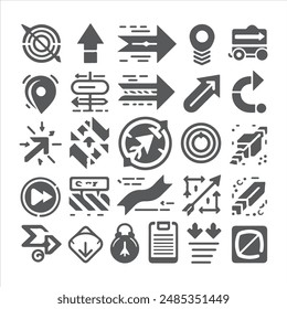 Flat design arrow collection vector