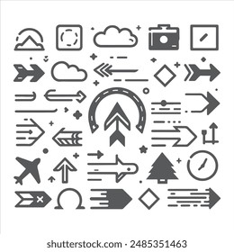 Flat design arrow collection vector