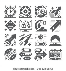 Flat design arrow collection vector