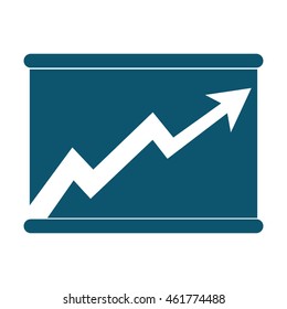 flat design arrow graph chat icon vector illustration