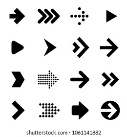 Flat design arrow icon set. Vector.