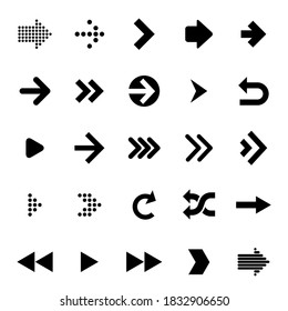 Flat design arrow icon set. Vector design elements for infographics, mobile app, website and presentation.