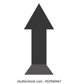 flat design arrow pointing up icon vector illustration