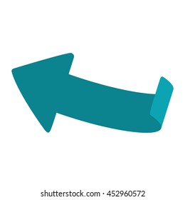 flat design arrow pointing icon vector illustration