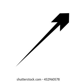 flat design arrow pointing icon vector illustration