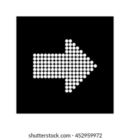 flat design arrow pointing right icon vector illustration