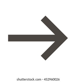 flat design arrow pointing right icon vector illustration