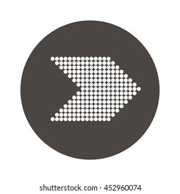 flat design arrow pointing right icon vector illustration