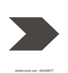 flat design arrow pointing right icon vector illustration