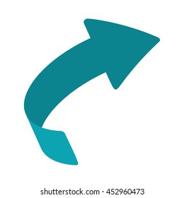 flat design arrow pointing right icon vector illustration