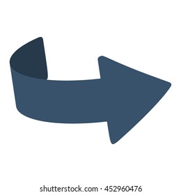 flat design arrow pointing right icon vector illustration