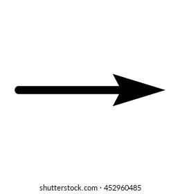 flat design arrow pointing right icon vector illustration