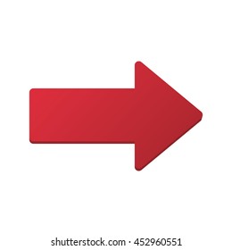 flat design arrow pointing right icon vector illustration