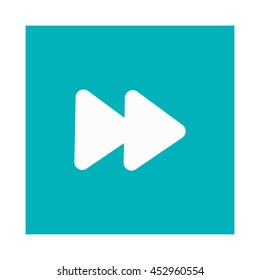 flat design arrow pointing right inside square icon vector illustration