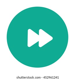 flat design arrow pointing right inside circle icon vector illustration