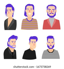 Flat design artist avatars 2