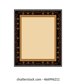 flat design artistic frame icon vector illustration