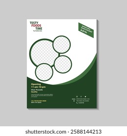 Flat design Asian food poster