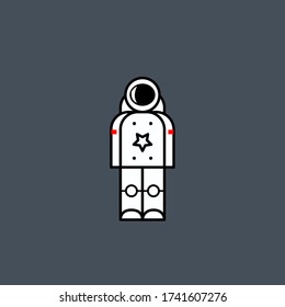 Flat Design of An Astronaut 