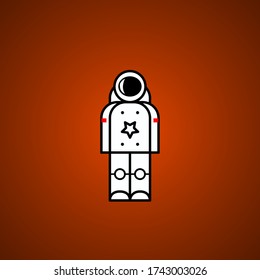 Flat Design of An Astronaut 