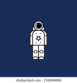Flat Design of An Astronaut 