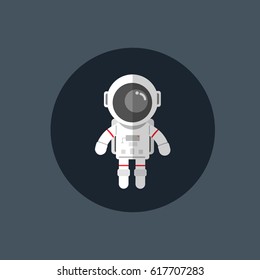 Flat design, Astronaut icon, Vector illustration, Infographic Element