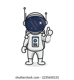 Flat design of astronaut isolated on white background. creative astronaut icon.
