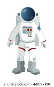 flat design astronaut suit icon vector illustration