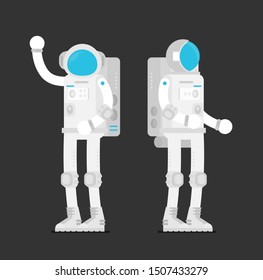 Flat design, Astronauts, Vector illustration