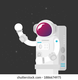 Flat design, Astronauts, Vector illustration