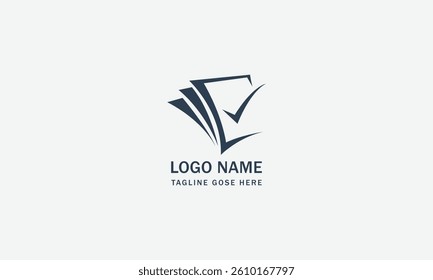 Flat design audio logotype template 