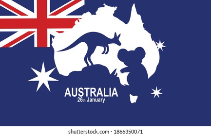 Flat design australia day concept