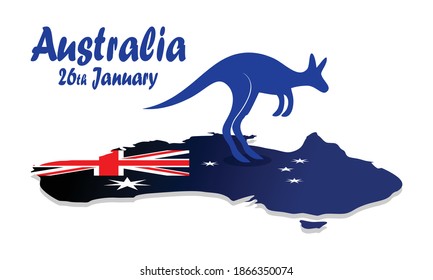 Concepto de un día australiano de diseño plano