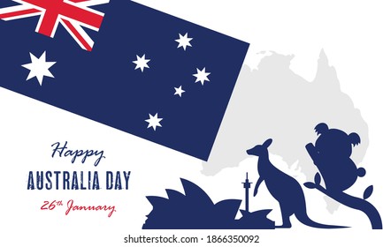 Concepto de un día australiano de diseño plano