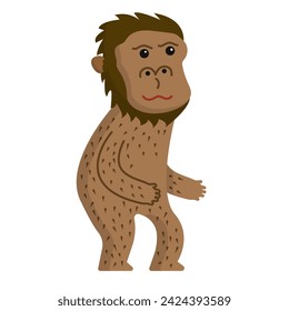 Flat design Australopithecus icon. Vector.